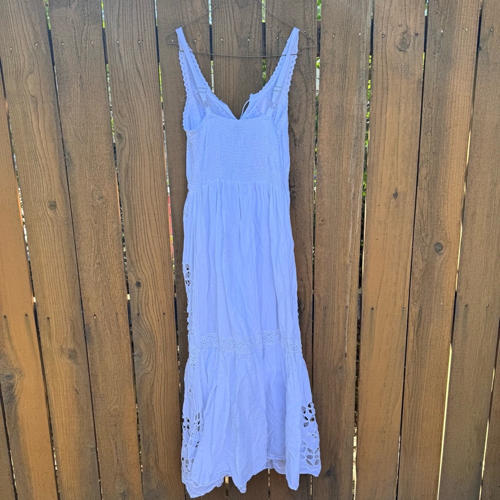 Vintage 100% Cotton White Dress - Picture 2 of 13